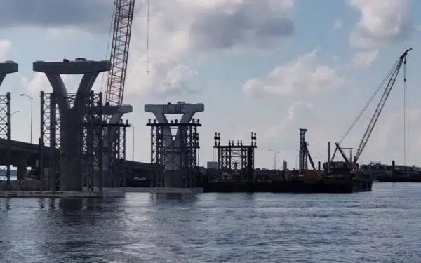a large ship in a body of water